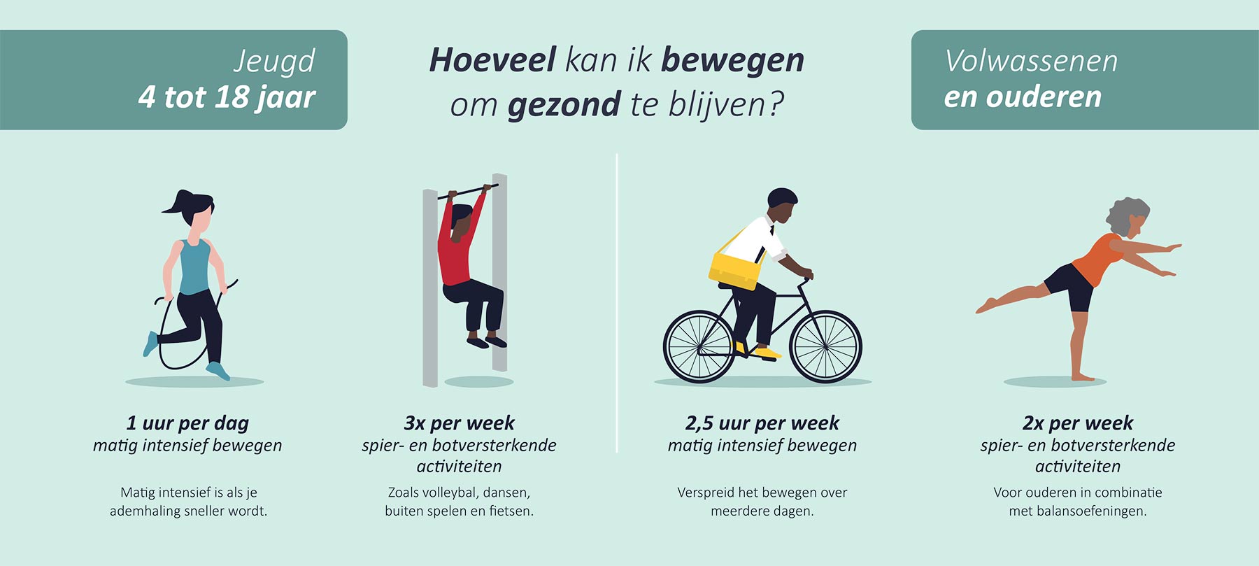 Beweegvisual Beweegrichtlijnen Jeugd En Volwassenen